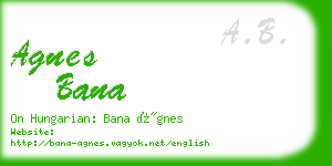 agnes bana business card